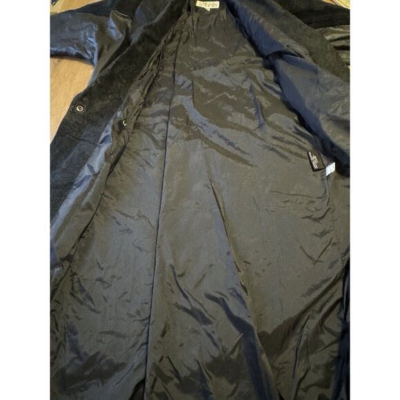 Vintage Pelle Studio Black Leather Trench Coat Full Length Long Duster Jacket‎ - Picture 13 of 16